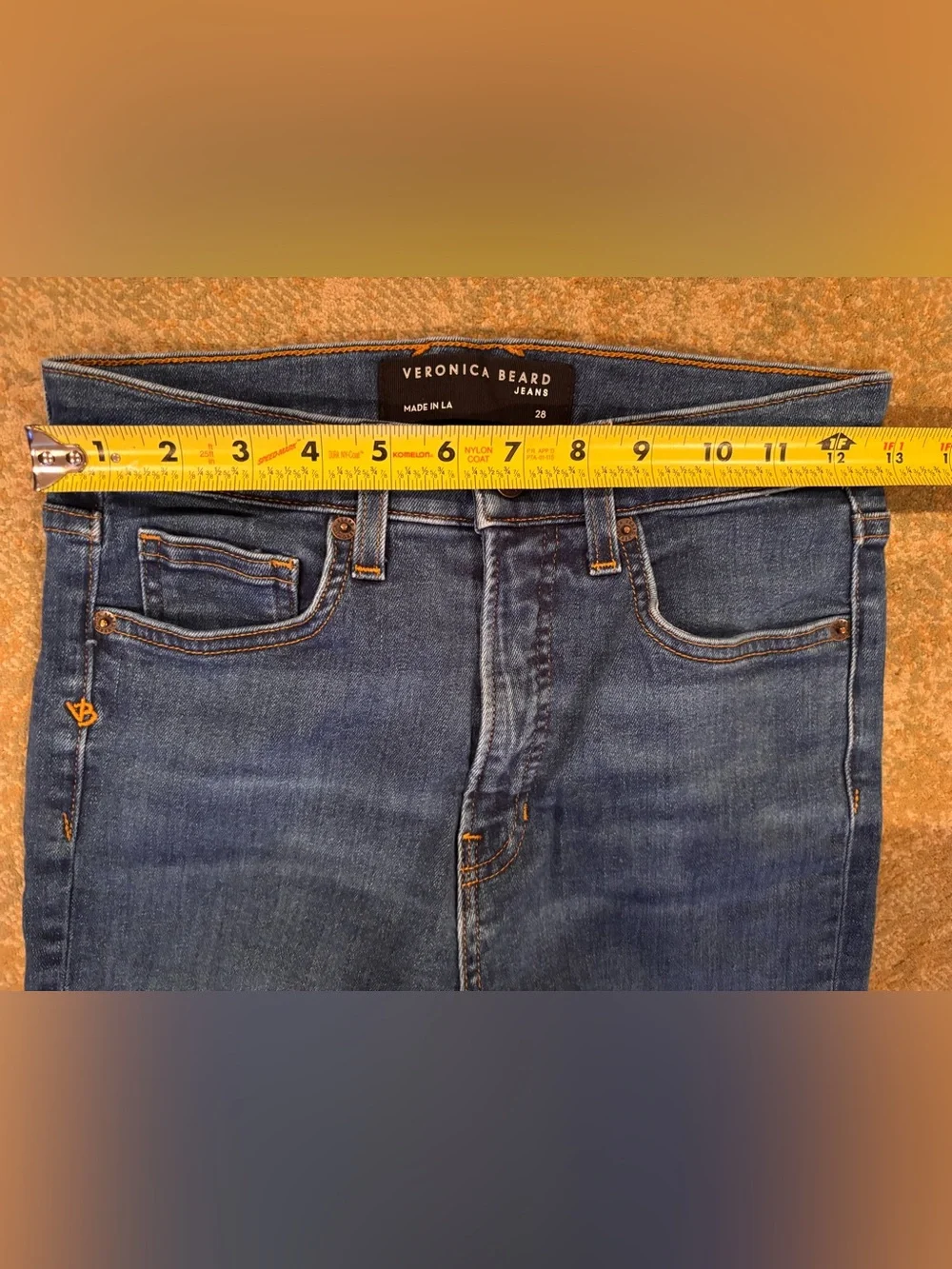 Veronica Beard Carly Kick Flare Jeans Women’s 28 High Rise Blue Stretch Denim